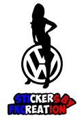 Sticker pin up vw