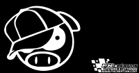 Sticker pig casquette