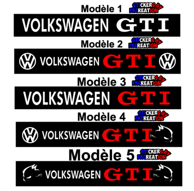 Bandeau Pare soleil Volkswagen GTI - STICK AUTO