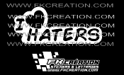 Sticker i love haters