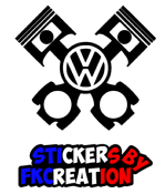 Sticker piston vw