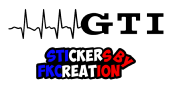 Sticker electrocardiogramme Vw GTI 