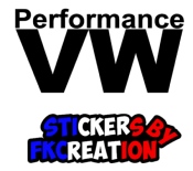Sticker performance VW