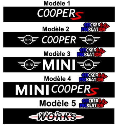 Sticker Pare soleil Mini Cooper - Autocollant Voiture